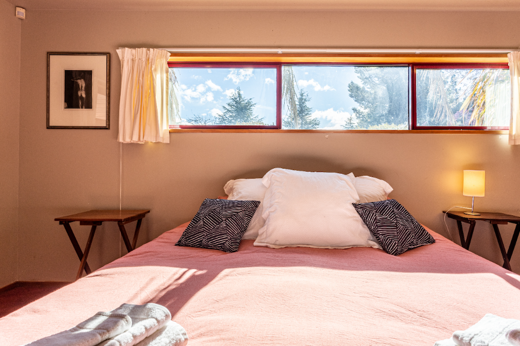 Bedroom with mountain views