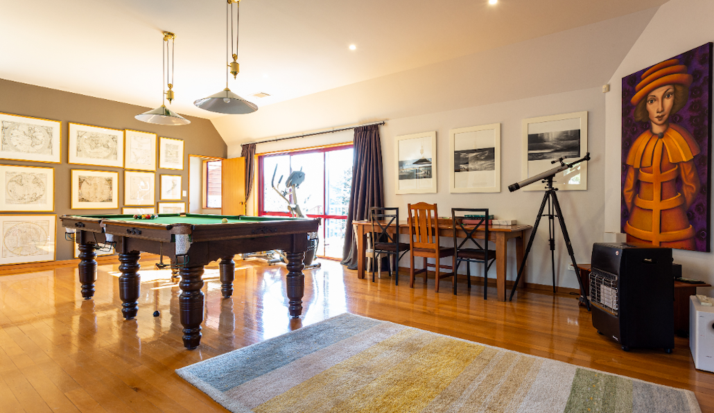 Pool table and telescope